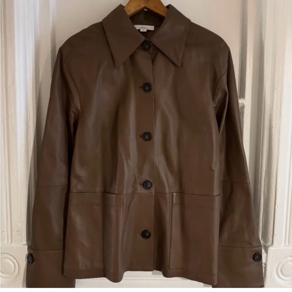 Vince Brown Leather Jacket